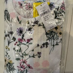 Floral Print White Gap Toddler PJs